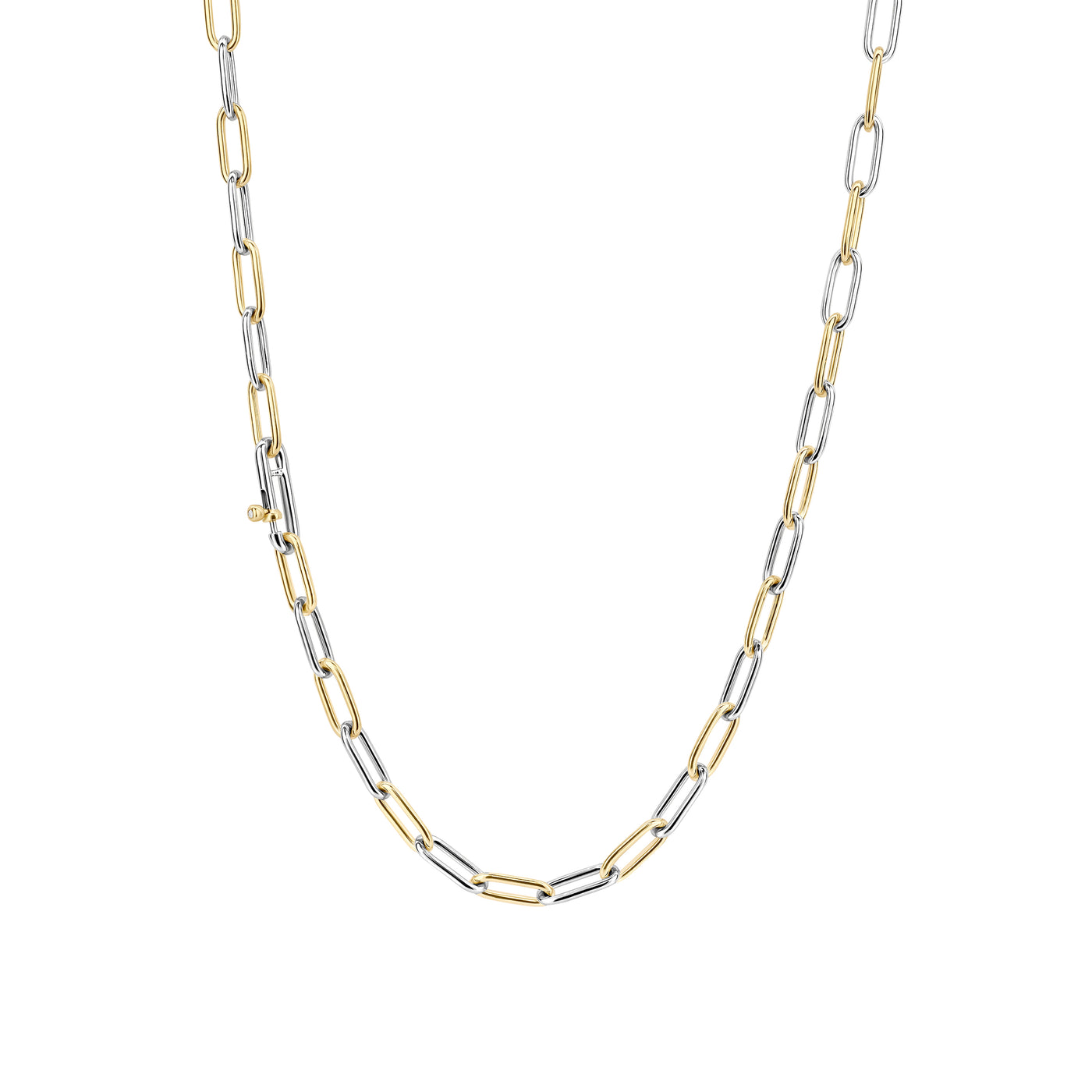 Ti Sento Gold Silver Closed Links Necklace