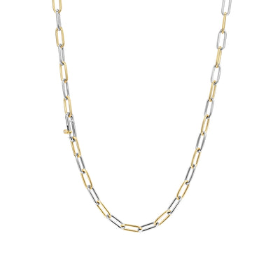 Ti Sento Gold Silver Closed Links Necklace