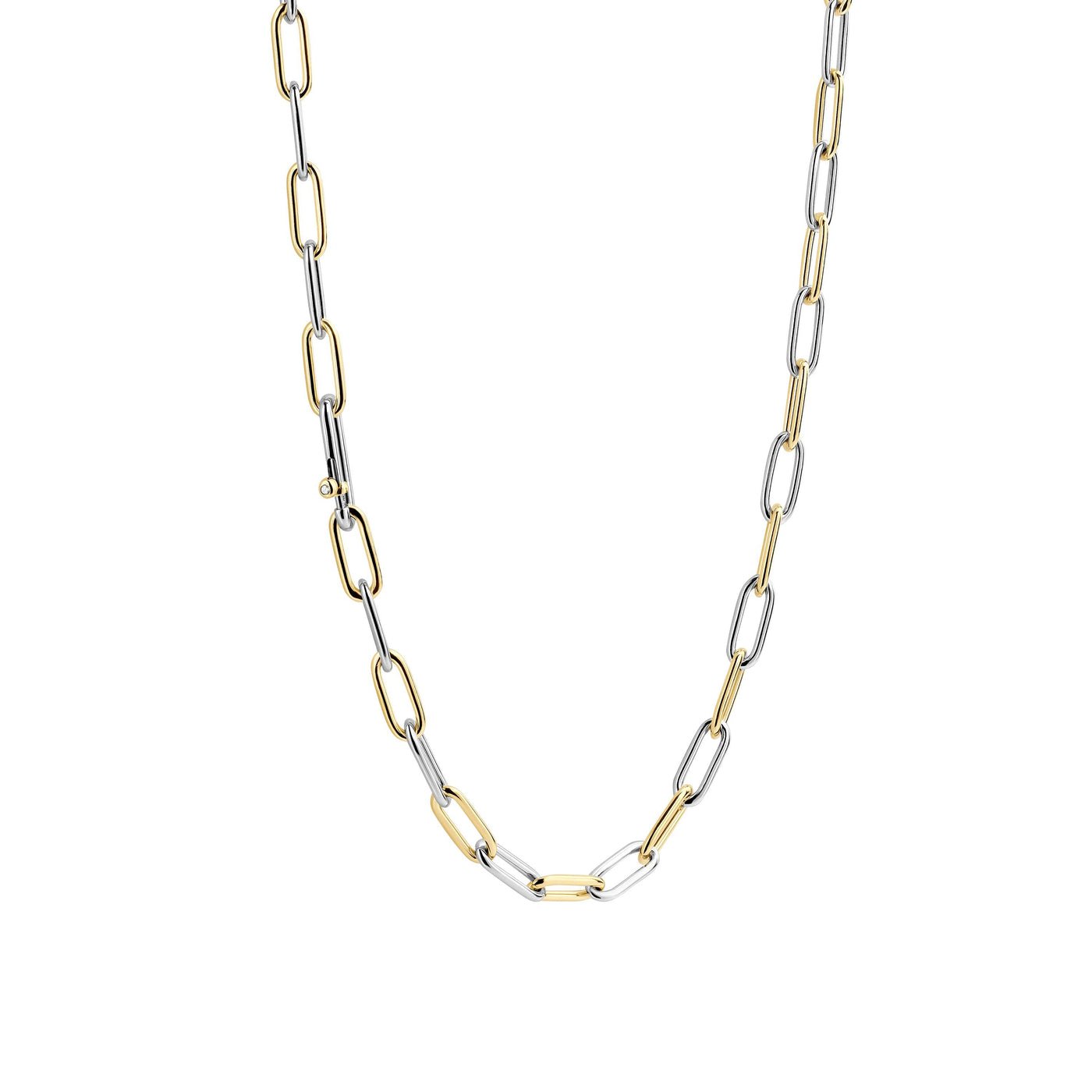 Ti Sento Gold Silver Closed Links Necklace