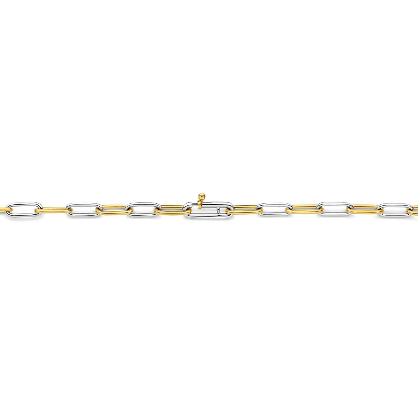 Ti Sento Gold Silver Closed Links Necklace