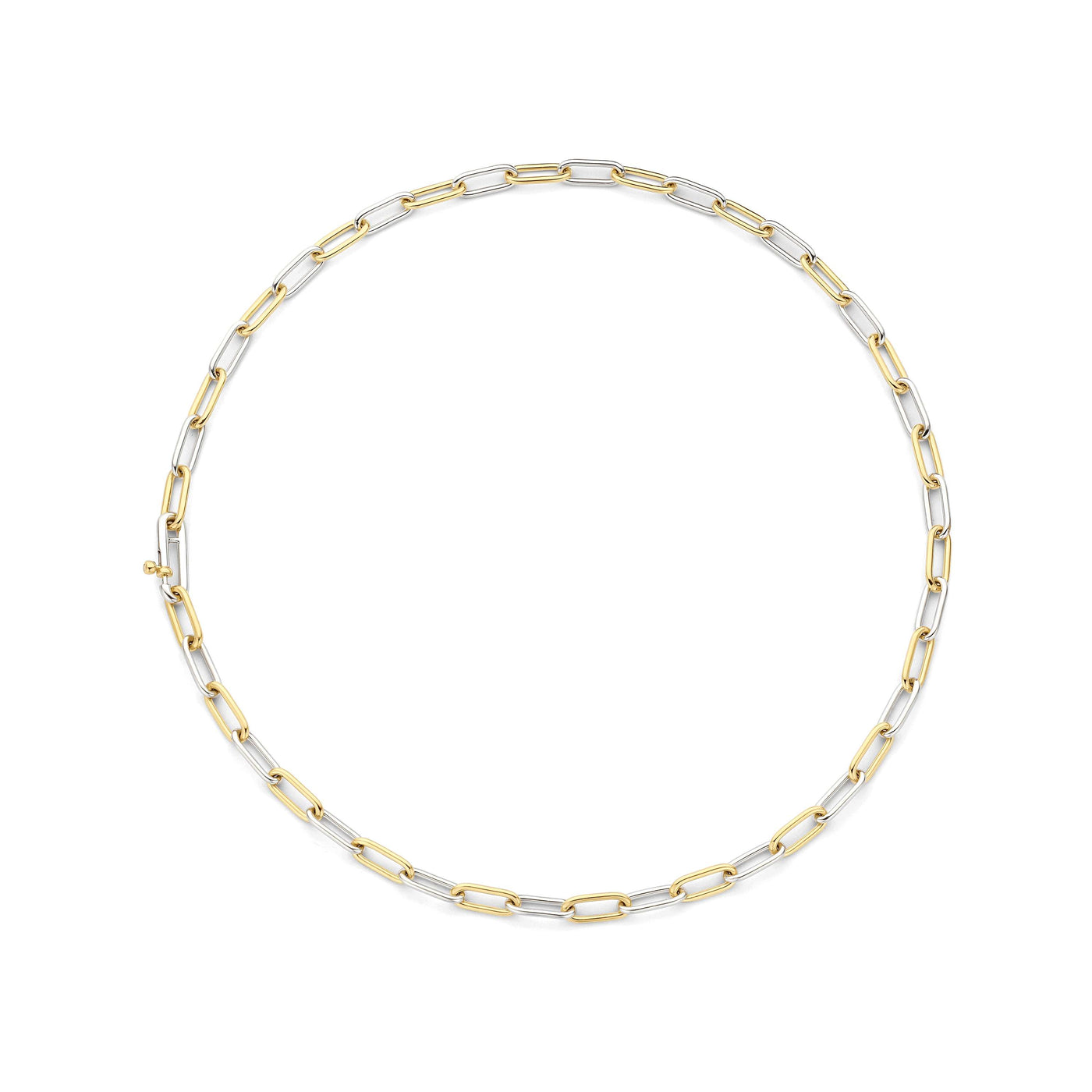 Ti Sento Gold Silver Closed Links Necklace
