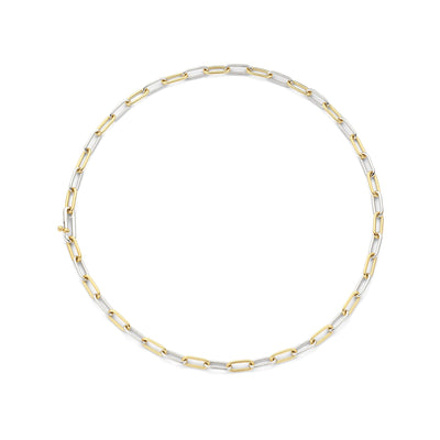 Ti Sento Gold Silver Closed Links Necklace