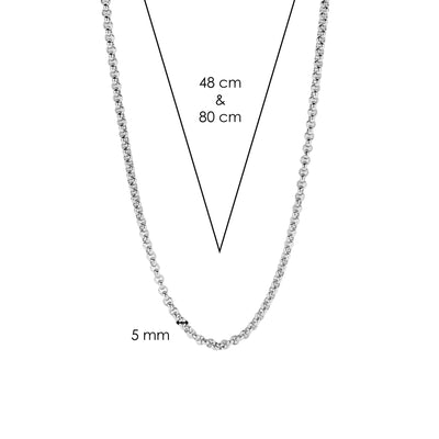 Ti Sento Anchor Links Chain Necklace