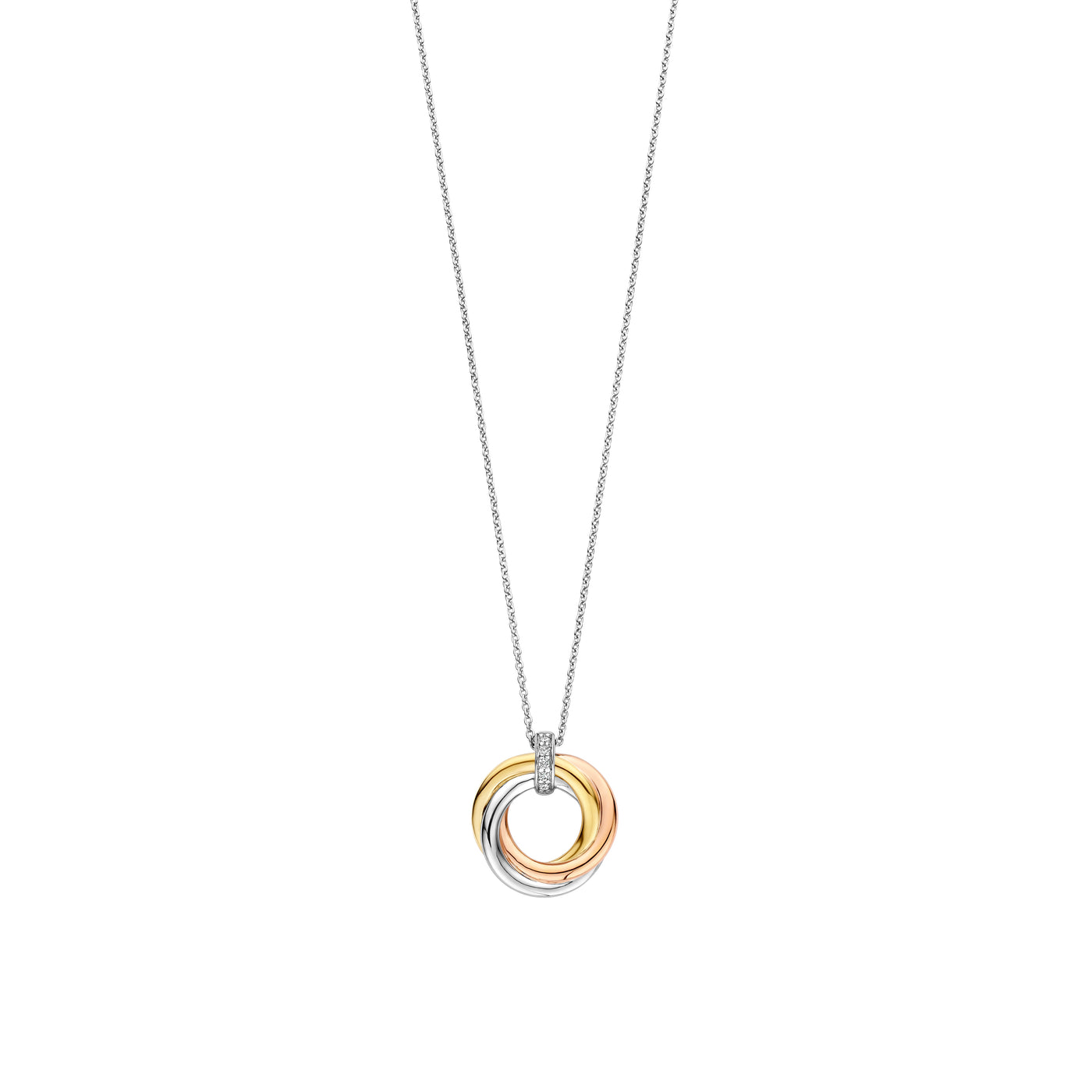 Ti Sento Tricolour Cubic Zirconia Pendant