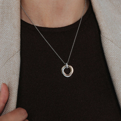 Ti Sento Tricolour Cubic Zirconia Pendant