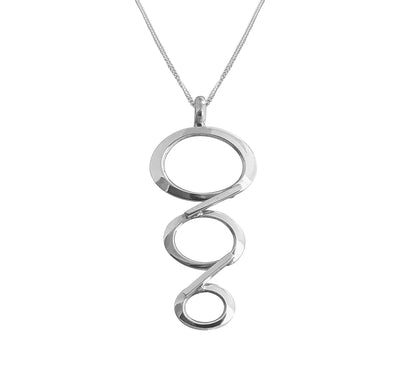 Silver Oval Trio Necklace