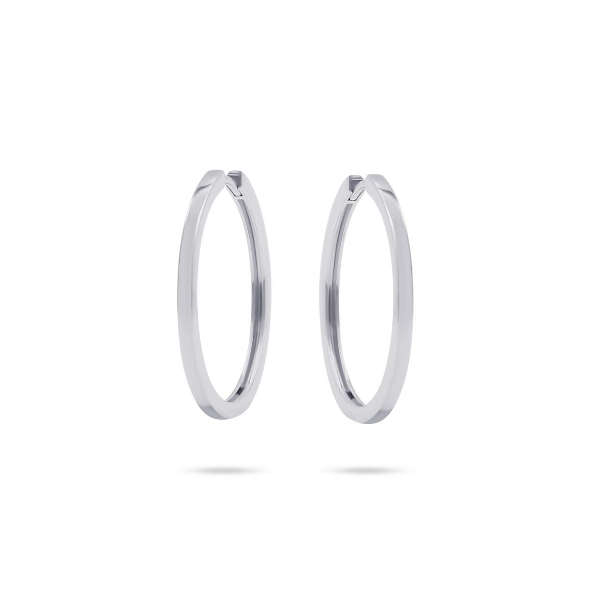 Sterling Silver 3cm Polished Hoop Earrings