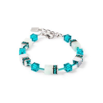Coeur De Lion GeoCUBE® Iconic Precious Silver-Green Bracelet