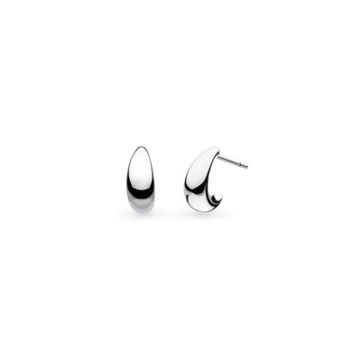 Kit Heath Coast Pebble Smooth Semi Hoop Earrings