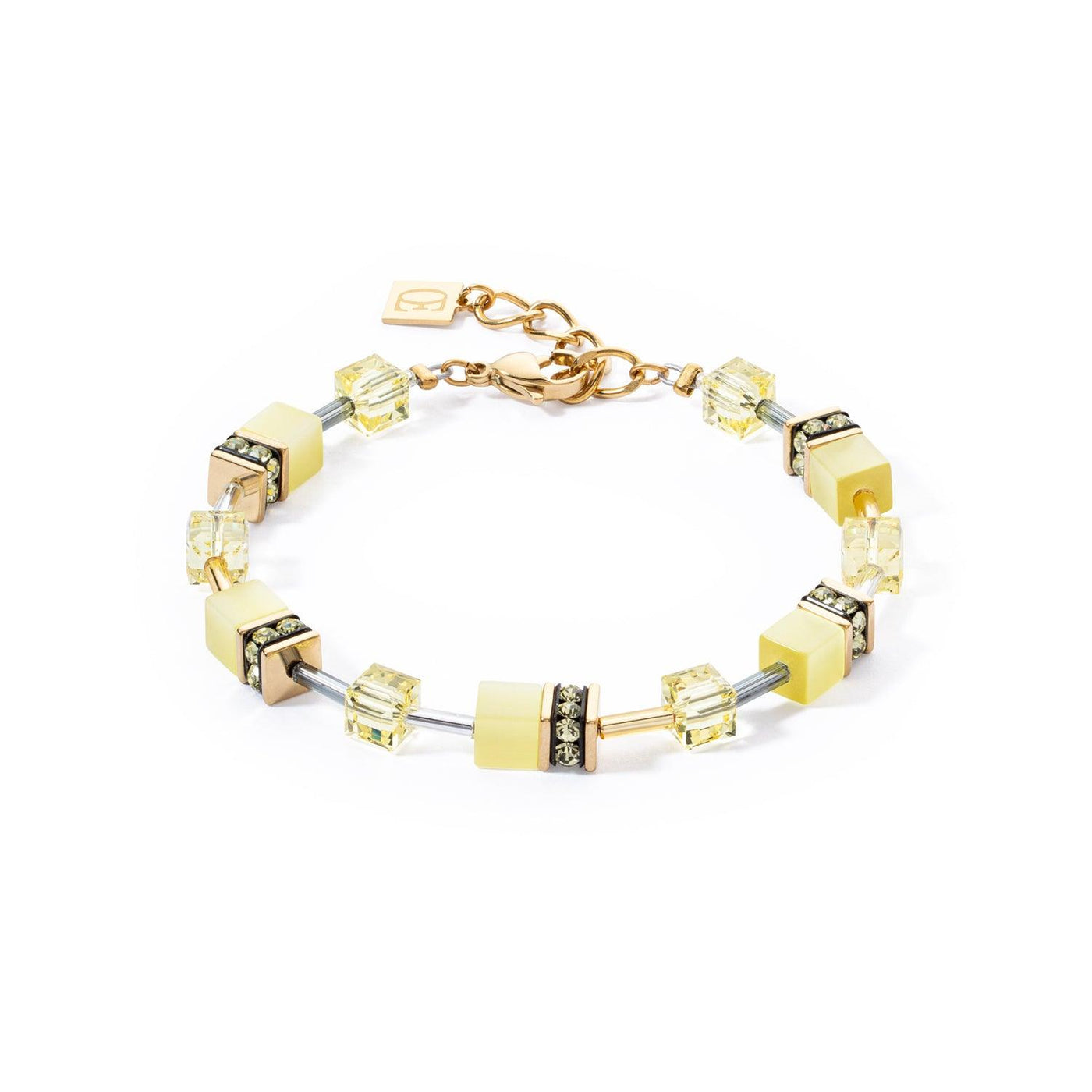 Coeur De Lion GeoCUBE® Iconic Mono Gold Yellow Bracelet