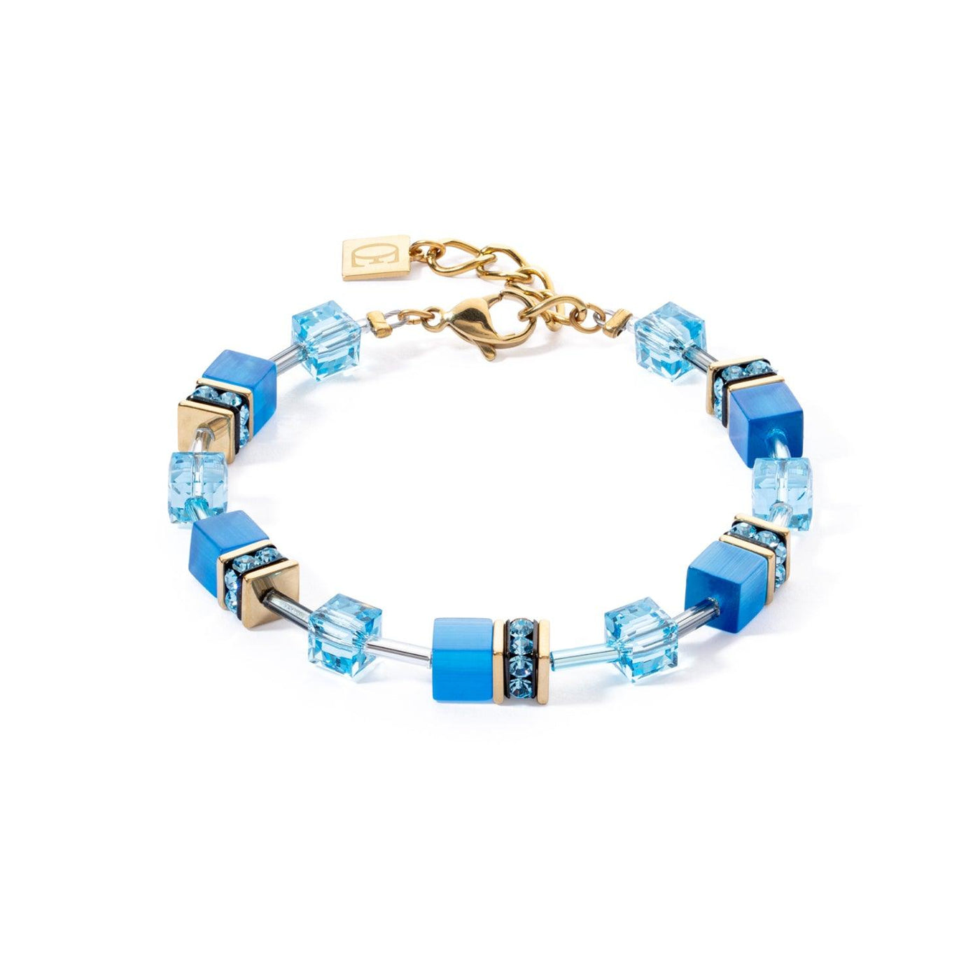 Coeur De Lion GeoCUBE® Iconic Mono Gold Turquoise Bracelet