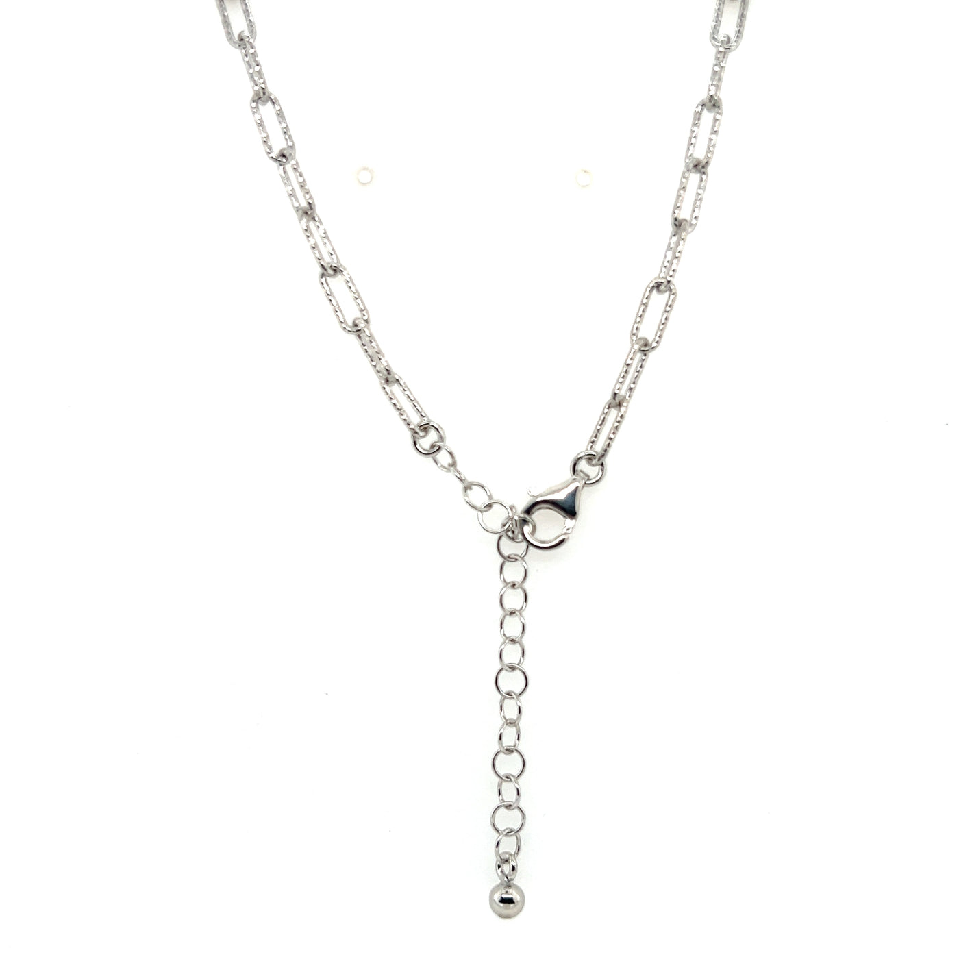 Black Rhodium Paperclip Chain Necklace