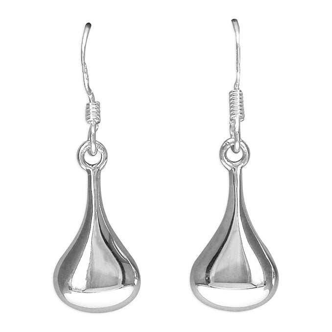 Sterling Silver Polished Drop Earrings
