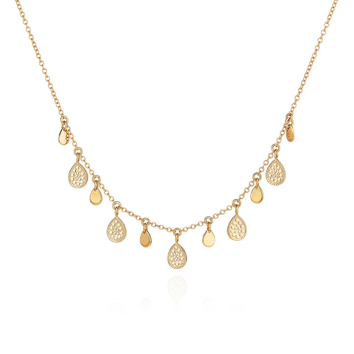 Anna Beck Gold Teardrop Charm Collar Necklace