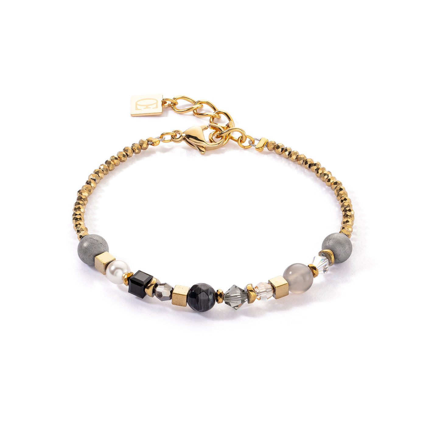 Coeur De Lion Festive Spheres Grey Gold Bracelet