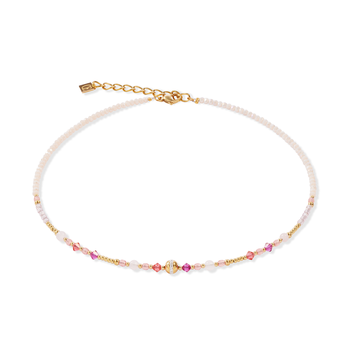 Coeur De Lion Golden Sphere Mix Rose Necklace