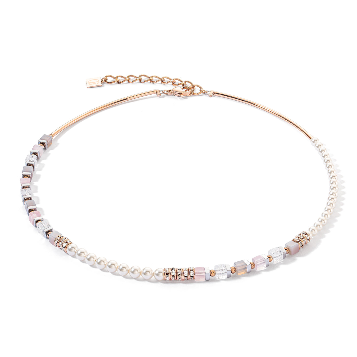 Coeur De Lion Precious Fusion Rose Gold Ice Pink Necklace