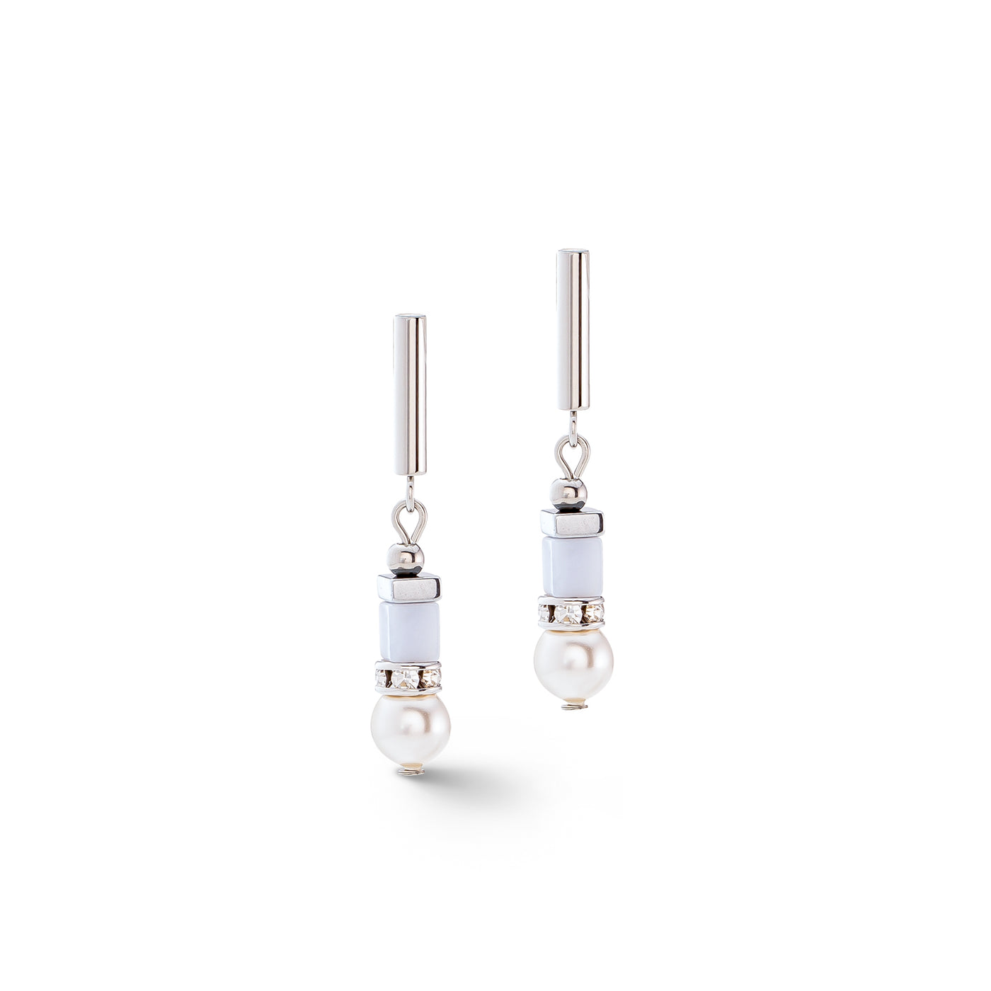 Coeur De Lion Precious Fusion Silver Ice Blue Earrings