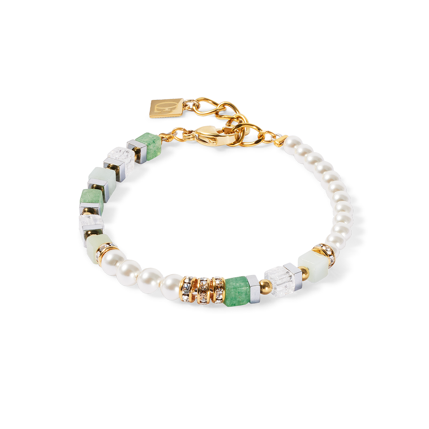 Coeur De Lion Precious Fusion Offset Gold-Green Bracelet