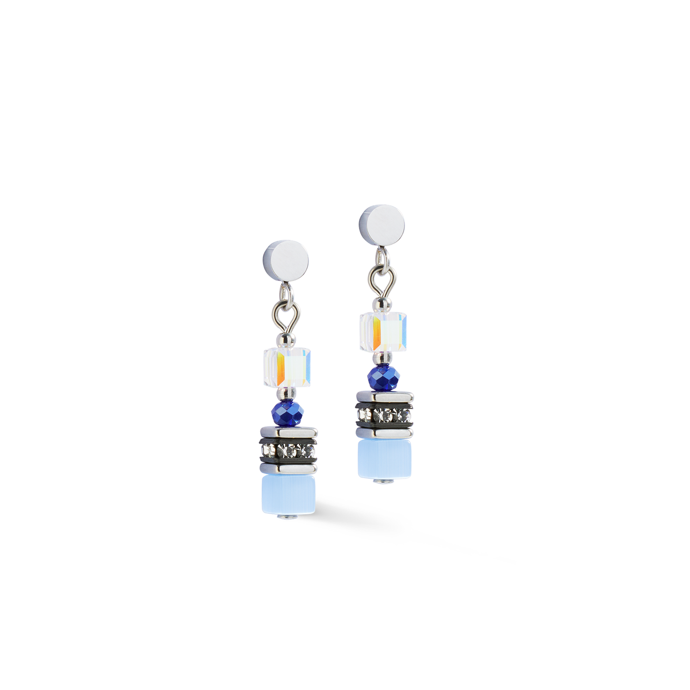 Coeur De Lion Blue Mini Cubes Earrings