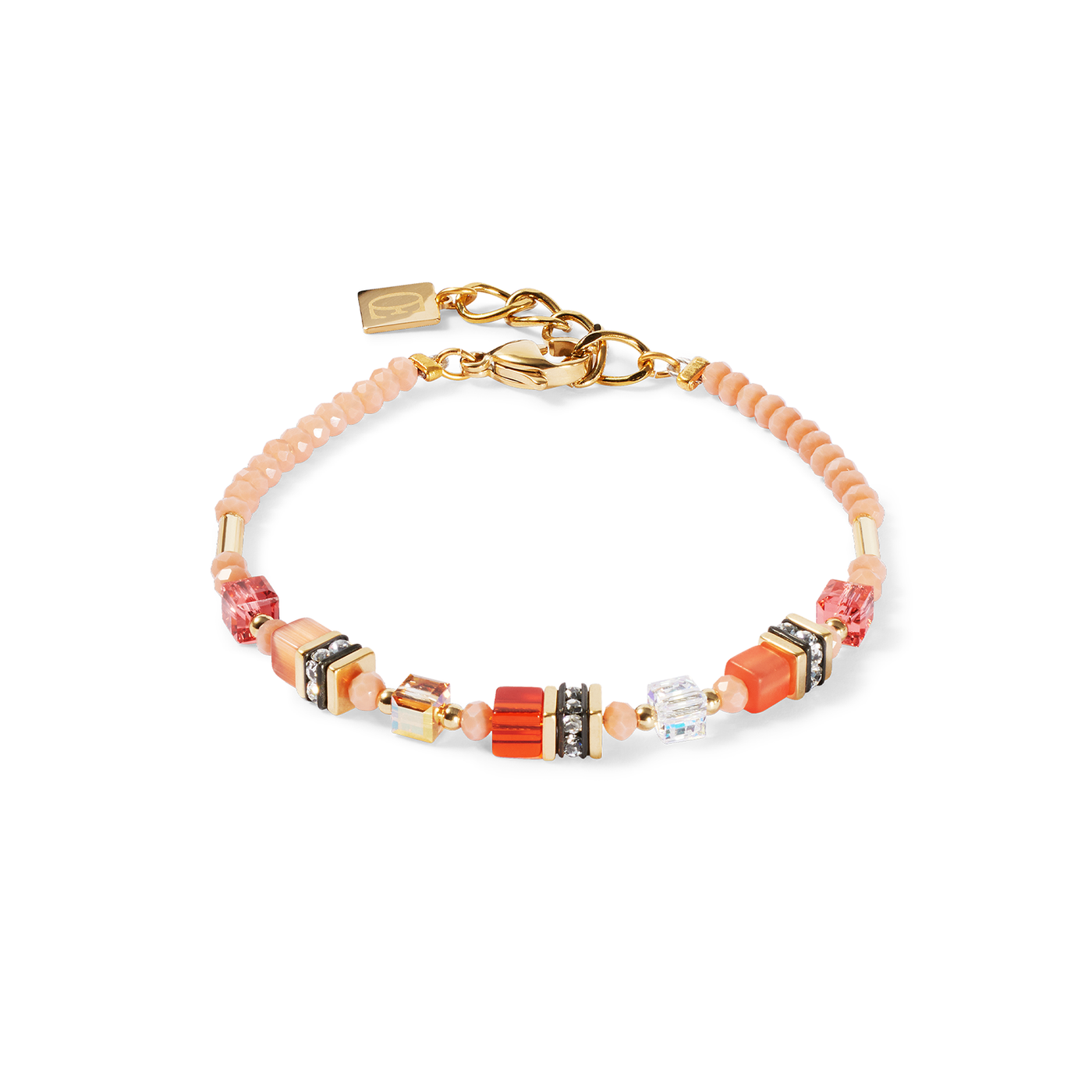 Coeur De Lion Orange Mini Cubes Bracelet