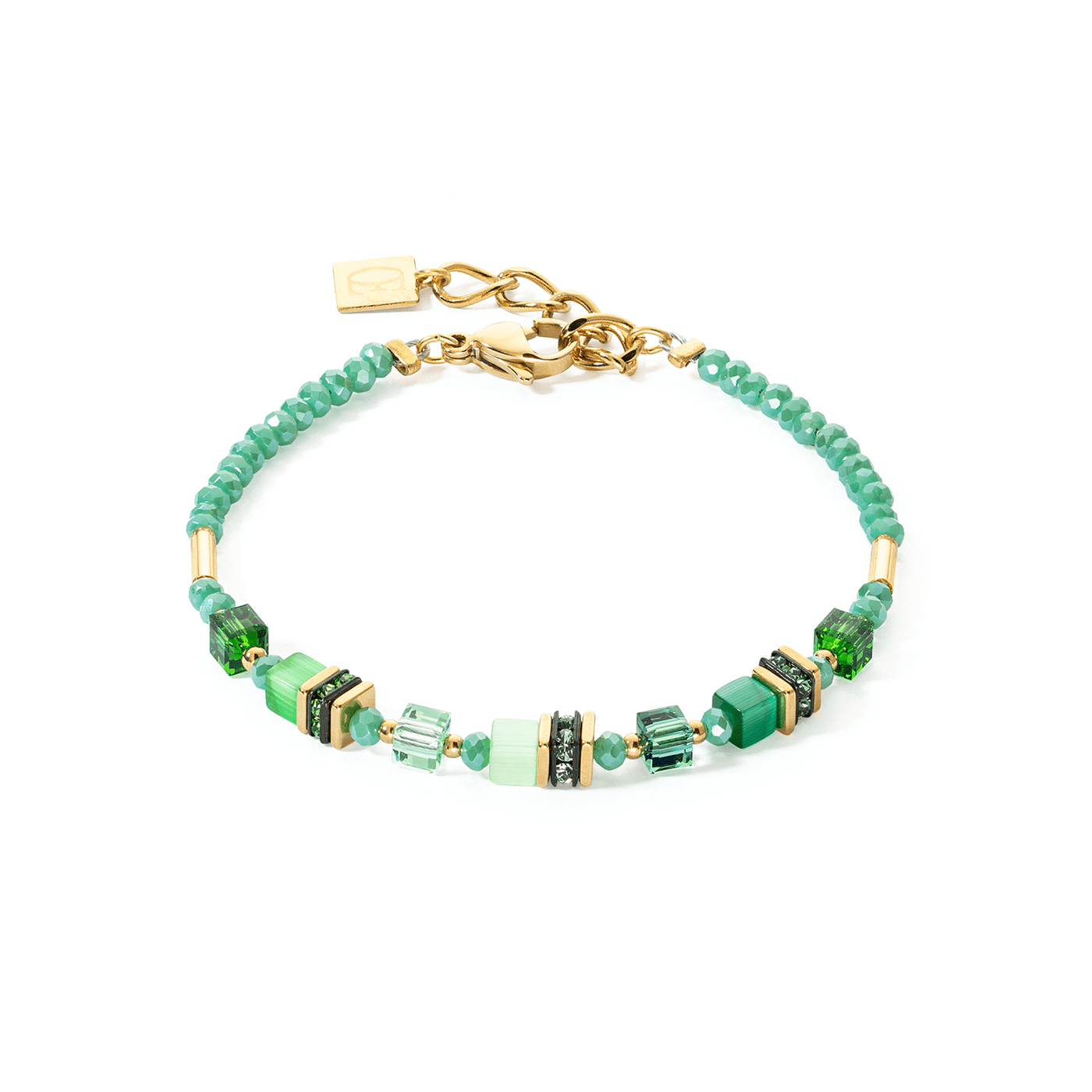 Coeur De Lion Green Mini Cubes Bracelet - Rococo Jewellery