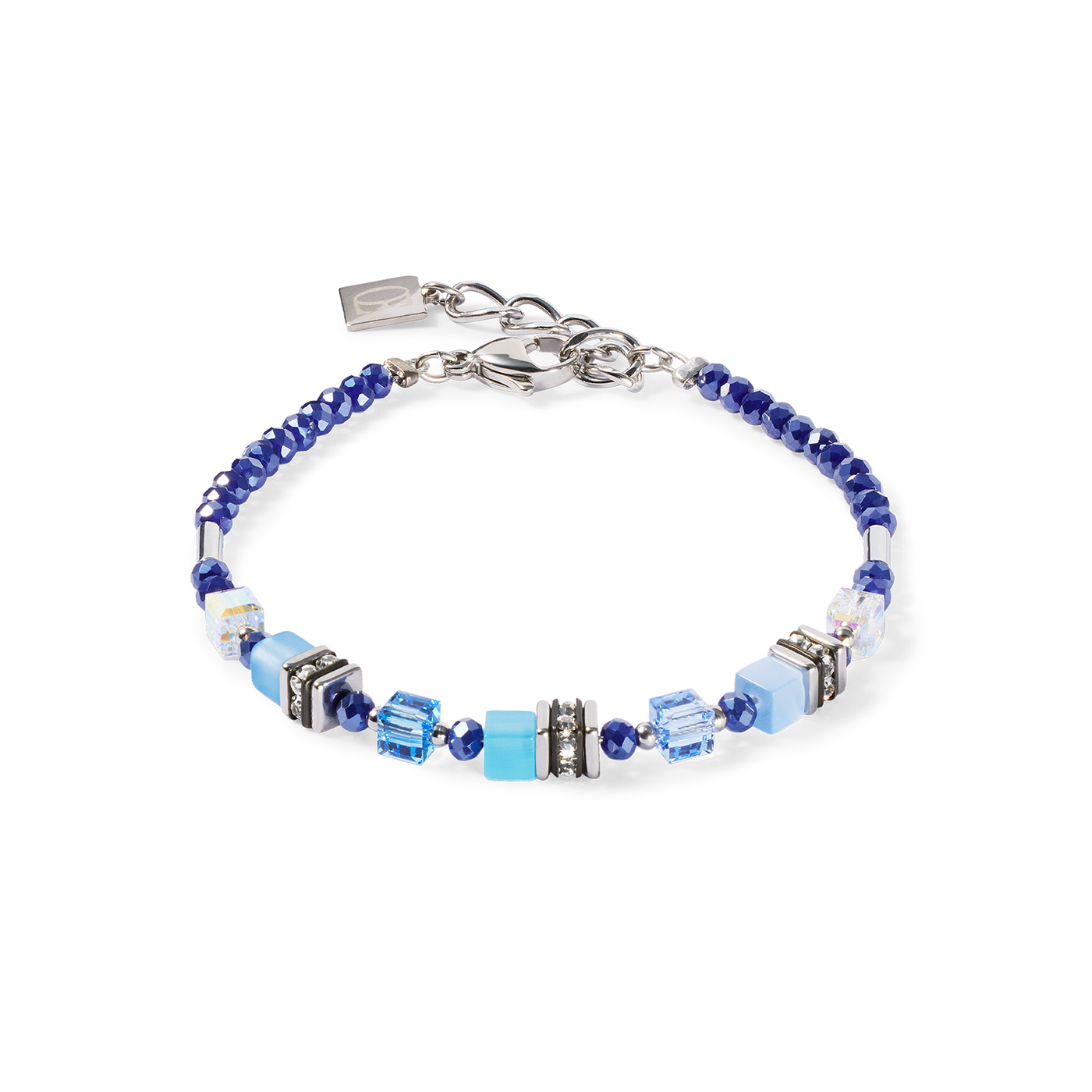 Coeur De Lion Blue Mini Cubes Bracelet