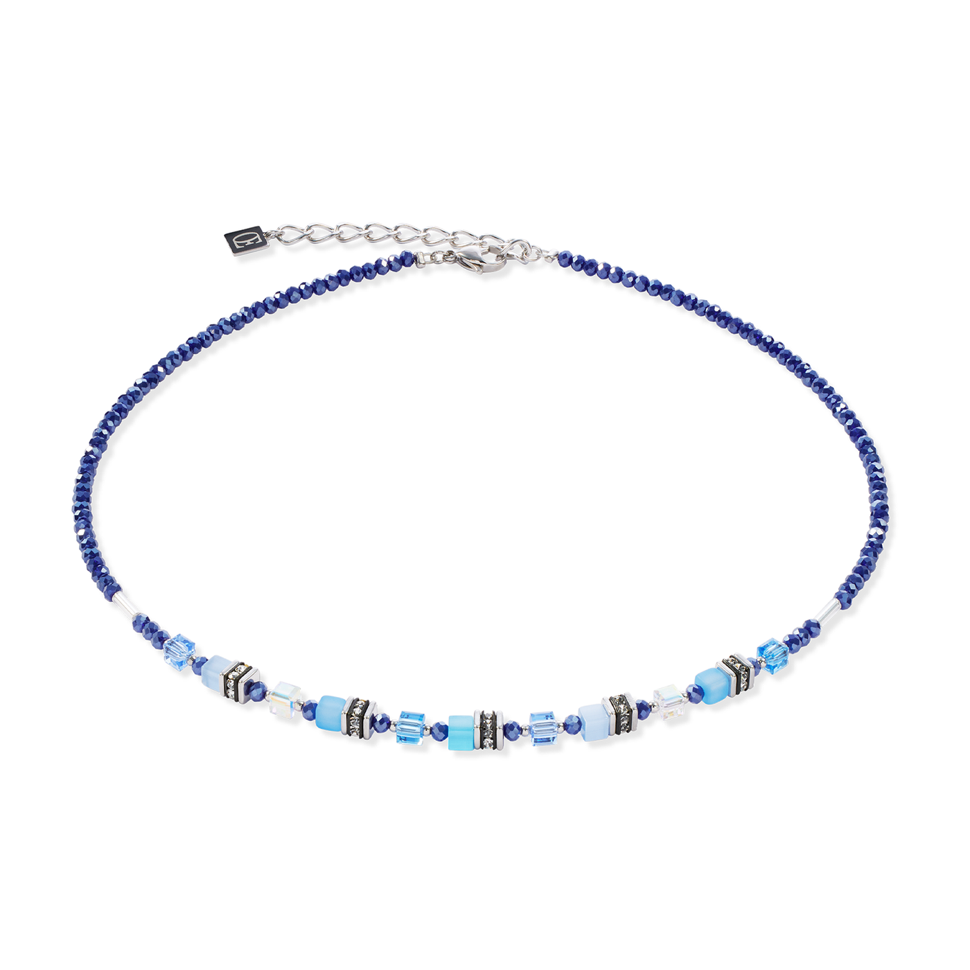 Coeur De Lion Blue Mini Cubes Necklace