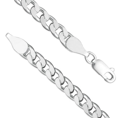 Sterling Silver Diamond-Cut Curb Chain Necklace