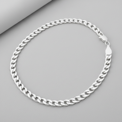 Sterling Silver Diamond-Cut Curb Chain Necklace