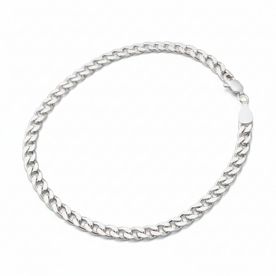 Sterling Silver Diamond-Cut Curb Chain Necklace