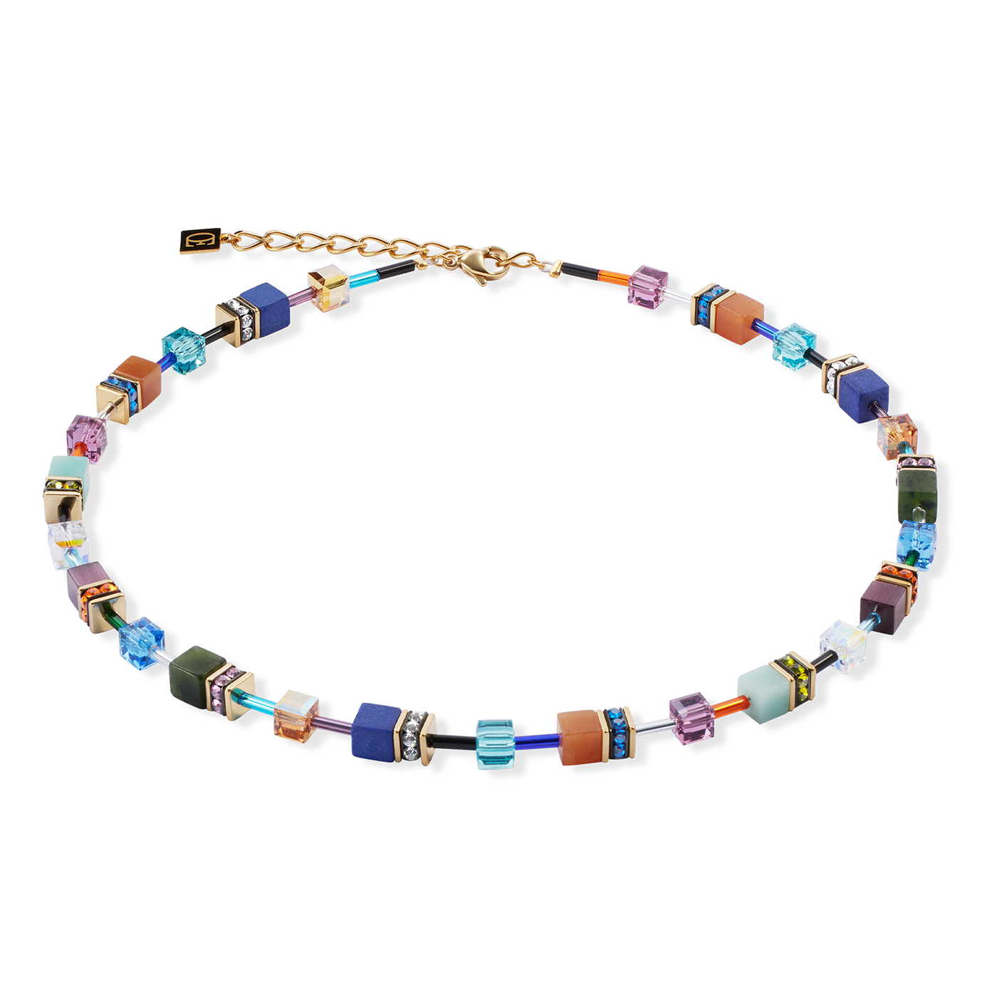 Coeur De Lion GeoCUBE® Iconic Precious Multicolour Necklace