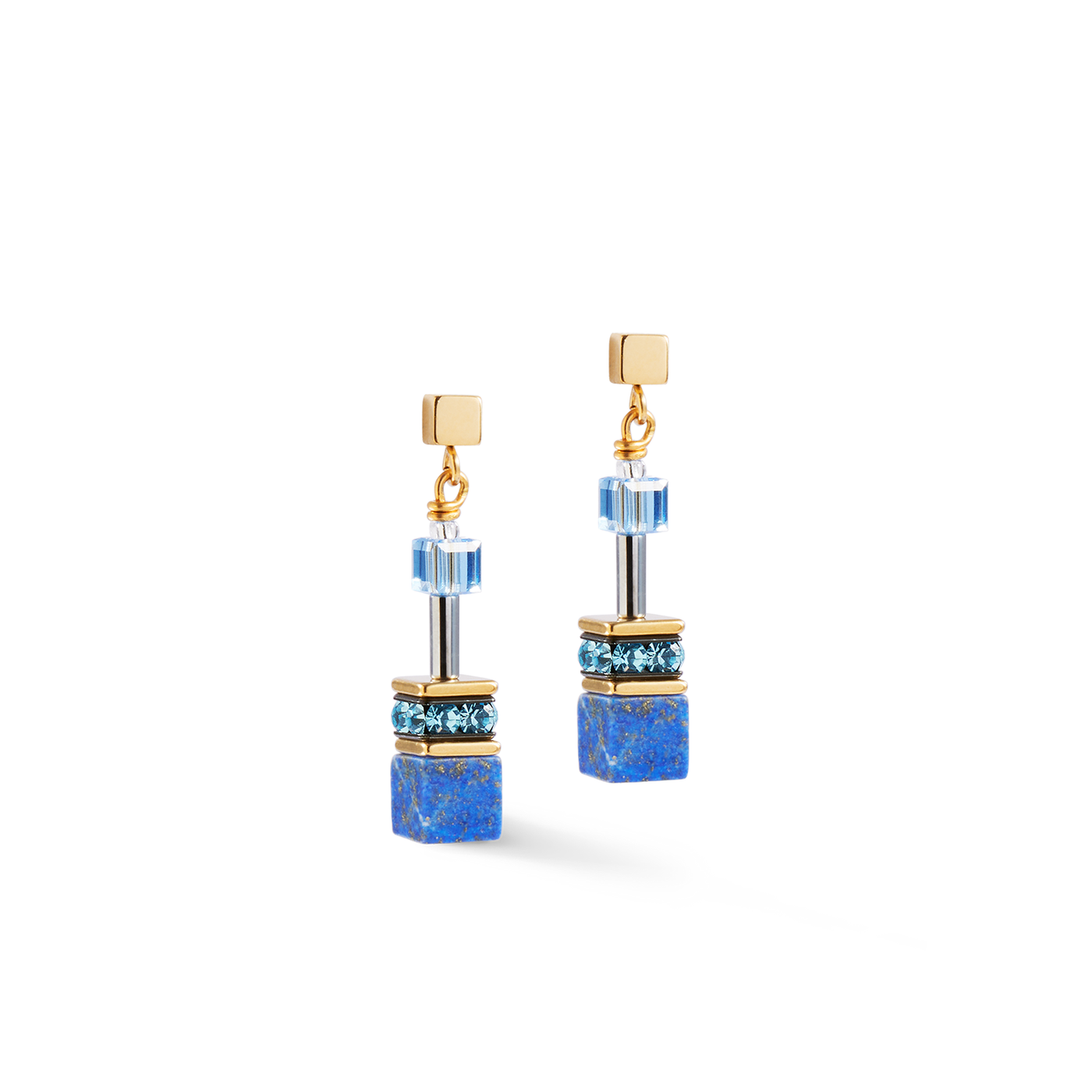 Coeur De Lion GeoCUBE® Iconic Precious Blue Earrings