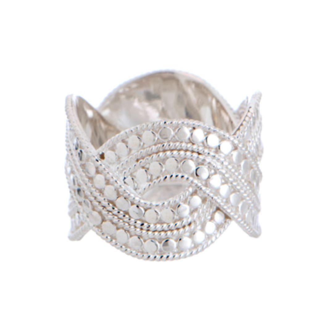 Anna Beck Sterling Silver Classic Woven Band Ring - Rococo Jewellery