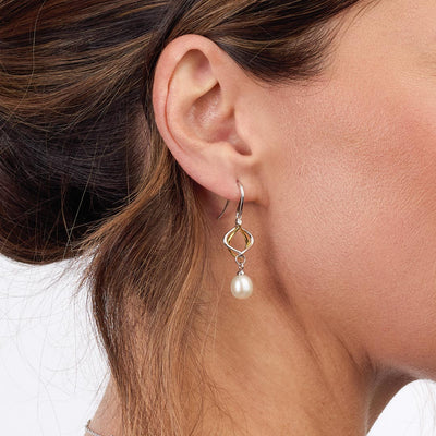 Kit Heath Alicia Golden Pearl Drop Earrings