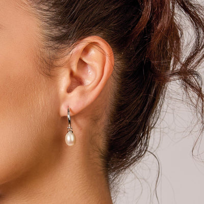 Kit Heath Revival Classic Pearl Hoop Drop Earrings