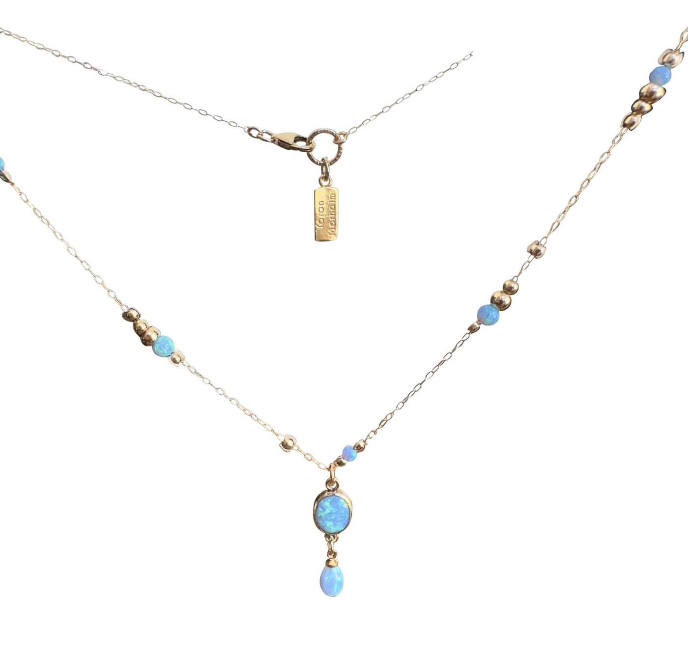 Yaron Morhaim Gold Vermeil Opal Drop Pendant Necklace