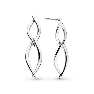 Kit Heath Entwine Twine Twist Link Duo Drop Earrings - Rococo Jewellery