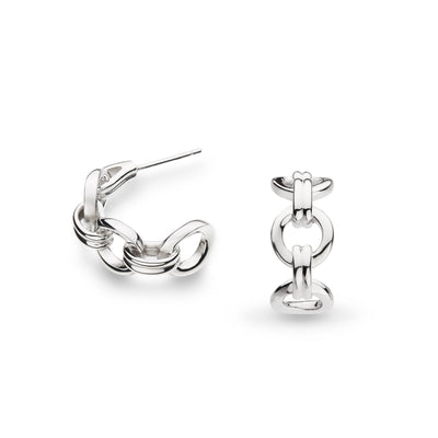 Kit Heath Sterling Silver Unity Semi-Hoop Stud Earrings