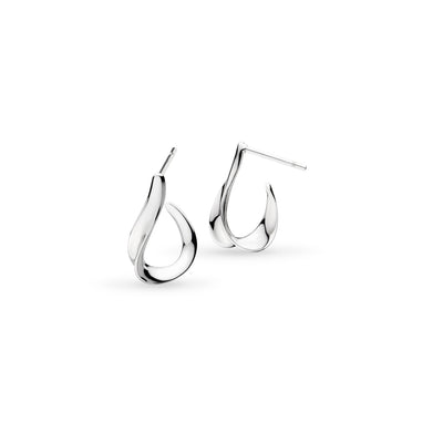 Kit Heath Sterling Silver Serenity Grande Half Hoop Earrings