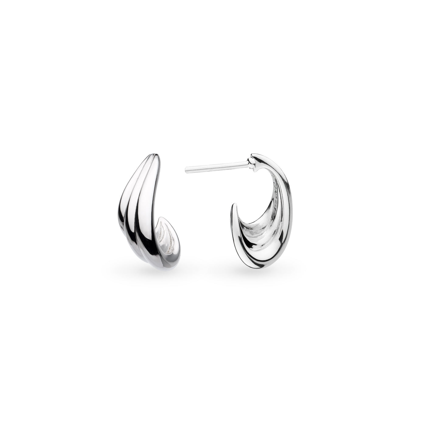Kit Heath Océane Shell Wave Semi-Hoop Stud Earrings