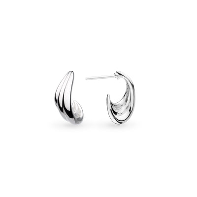 Kit Heath Océane Shell Wave Semi-Hoop Stud Earrings