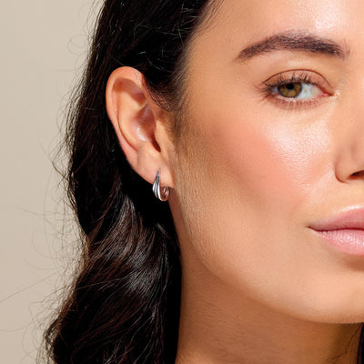 Kit Heath Océane Shell Wave Semi-Hoop Stud Earrings