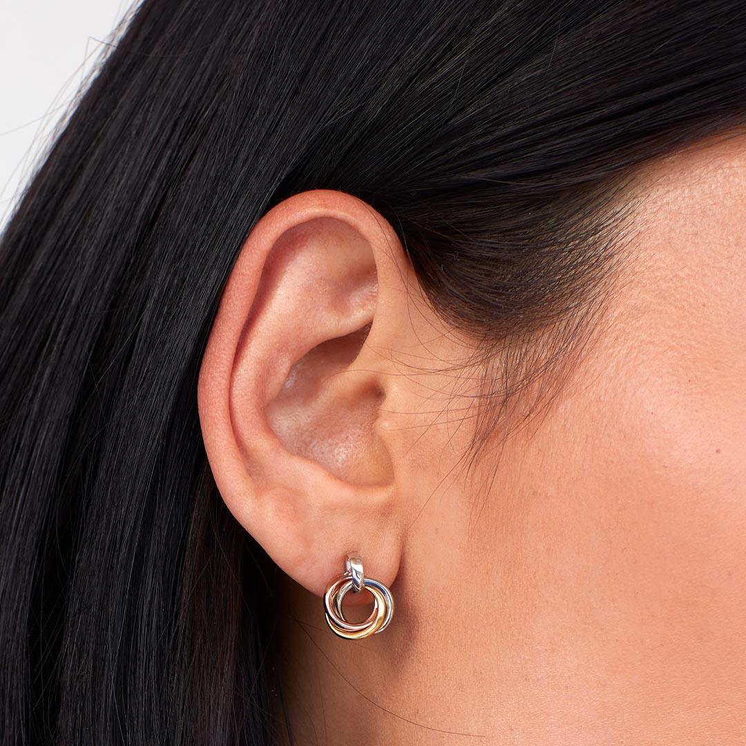 Kit Heath Bevel Trilogy Stud Earrings - Rococo Jewellery