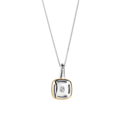 Ti Sento Gold and Silver Mother of Pearl Pendant Necklace - Rococo Jewellery