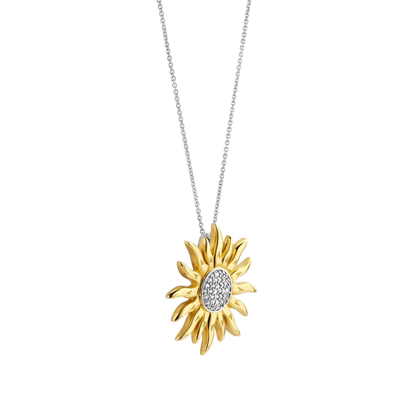Ti Sento Gold Cubic Zirconia Sunshine Pendant - Rococo Jewellery