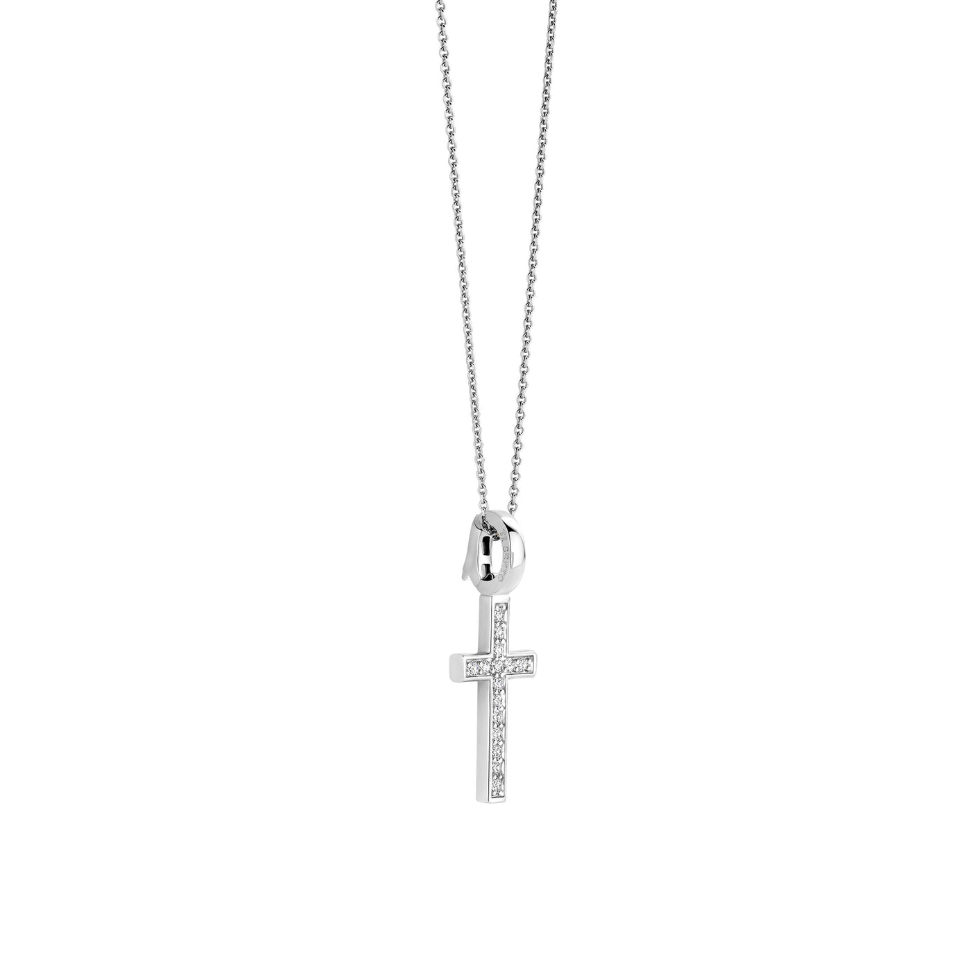 Ti Sento Sterling Silver Zirconia Cross Pendant