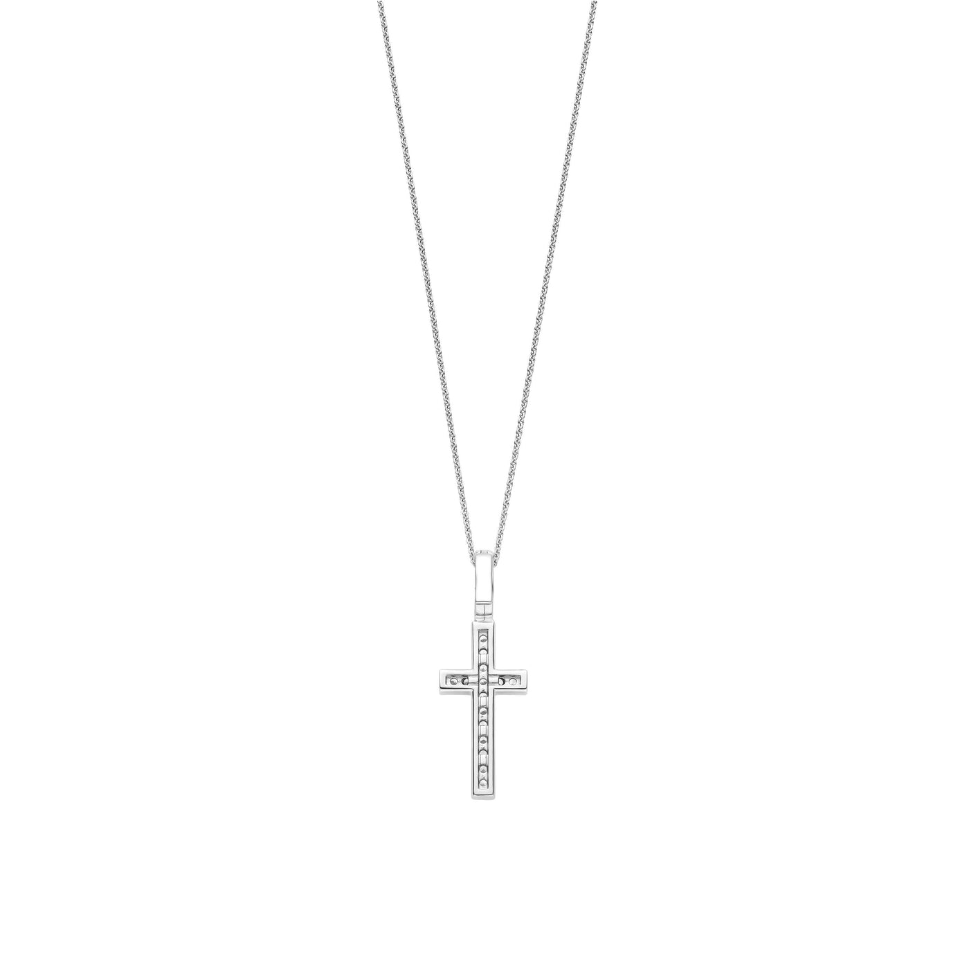 Ti Sento Sterling Silver Zirconia Cross Pendant