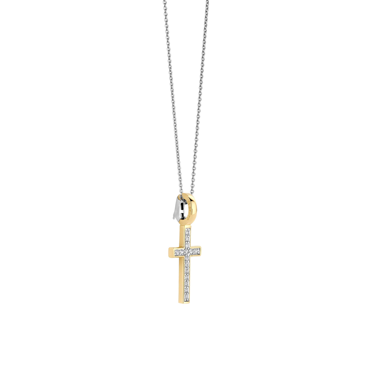 Ti Sento Gold Vermeil Zirconia Cross Pendant