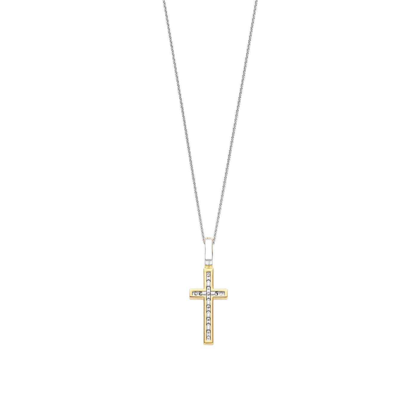 Ti Sento Gold Vermeil Zirconia Cross Pendant